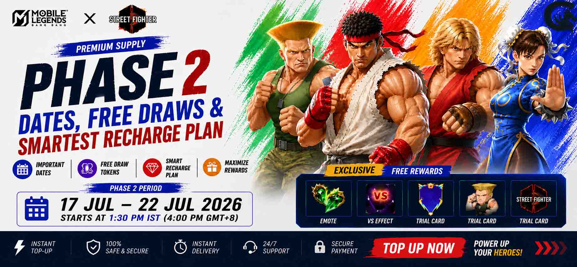 MLBB x Street Fighter Premium Supply Phase 2: Dates & Free Draws Guide